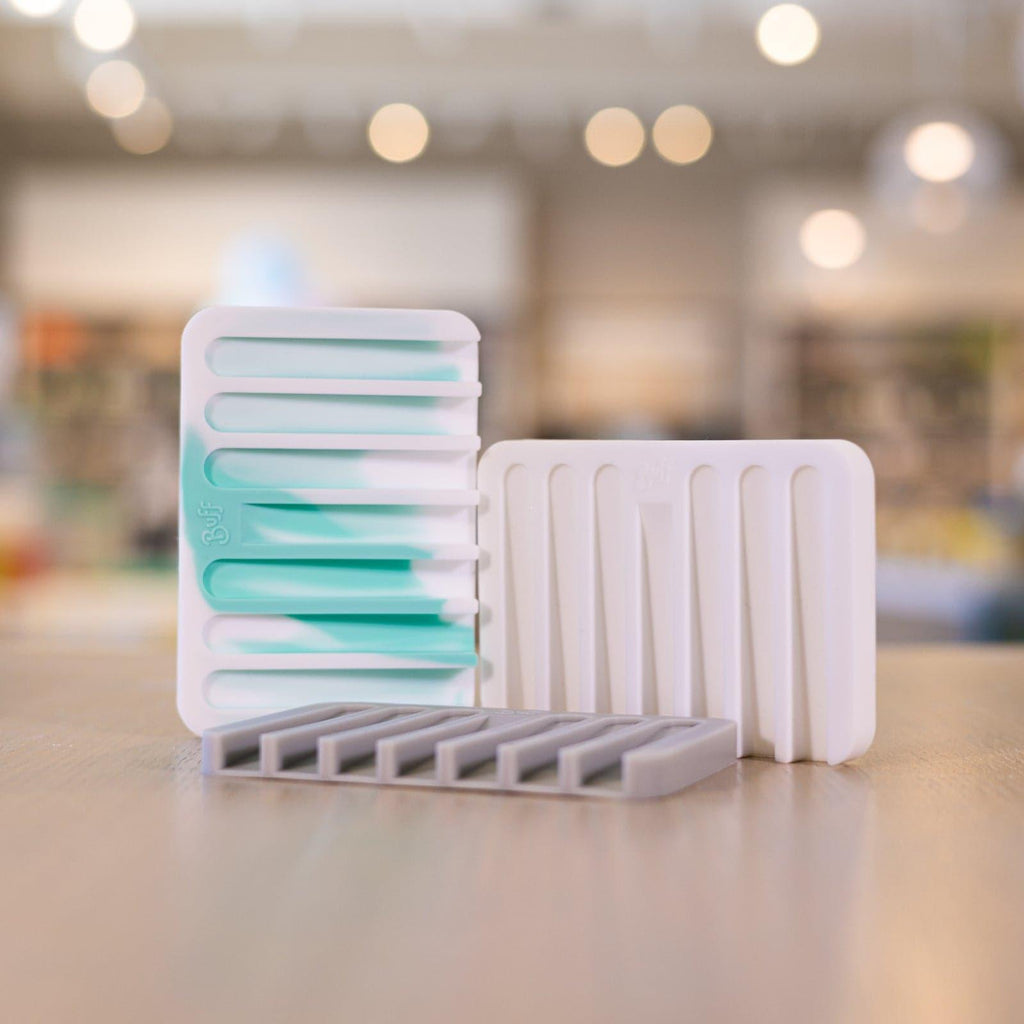 Several silicone soap dishes